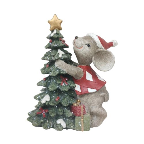 Julgranskula DKD Home Decor Mus Harts (10 x 6,5 x 11 cm) (2 anta