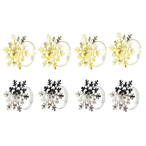 Servetthllare DKD Home Decor Set Metall Snflingor (5 x 5 x 17