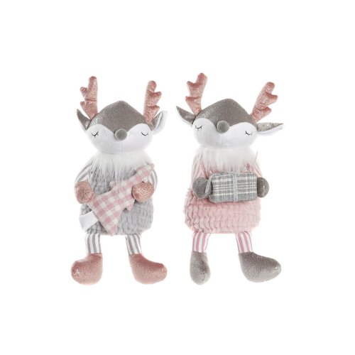 Prydnadsfigur DKD Home Decor Jul Djur Polyester Rdjur (14 x 17