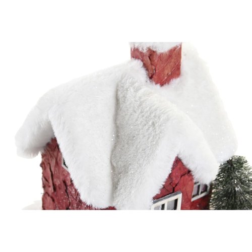 Miniatyrhus DKD Home Decor Vit Rd 17 x 16,5 x 17 cm (2 antal)