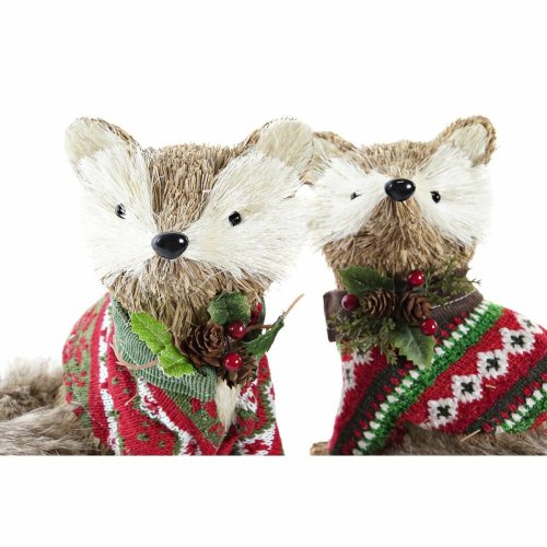 Julgranskula DKD Home Decor Polyester (16 x 18 x 21 cm) (2 antal