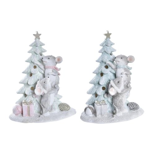 Julgranskula DKD Home Decor Mus Harts (13 x 8,5 x 16 cm) (2 anta