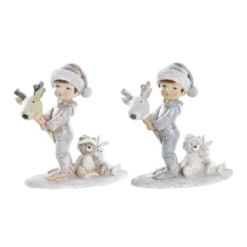 Julgranskula DKD Home Decor Harts Barn (11 x 5,5 x 12 cm) (2 ant