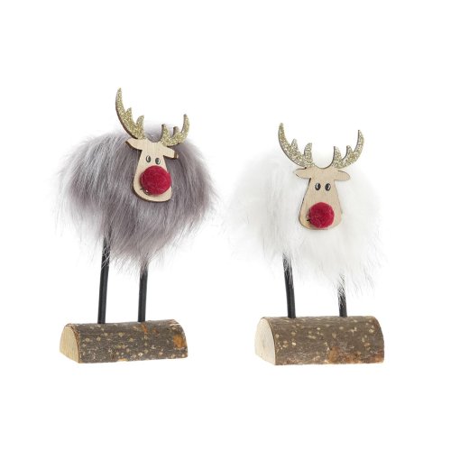 Julgranskula DKD Home Decor Polyester Ren (7 x 5 x 16 cm) (2 ant