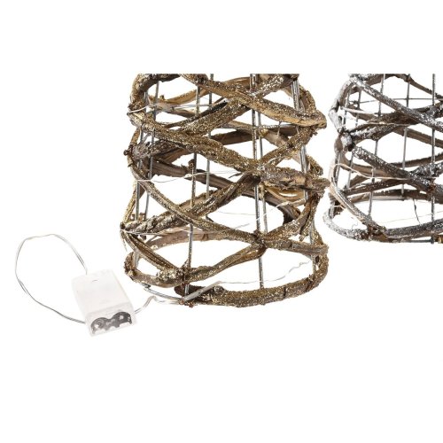 Belysning dekoration DKD Home Decor Gyllene Silvrig Naturell 19