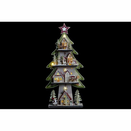 Julgran DKD Home Decor Rd Trd Bl Rosa Tr Grn (23 x 9 x 47 c