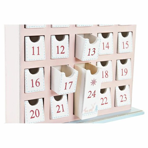 Adventskalender DKD Home Decor Tr Hus (27 x 7 x 40 cm) (2 antal