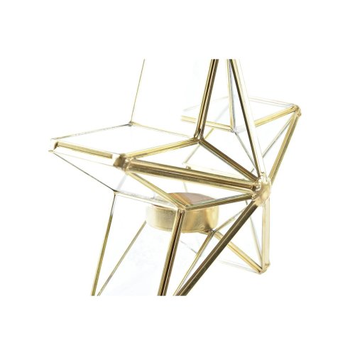 Jul-ljusstake DKD Home Decor Gyllene Silvrig Stjrna 16 x 8 x 16