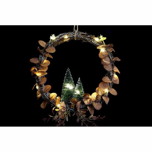 Julgranskula DKD Home Decor LED Ljus Trd (2 antal) (30 x 2 x 30