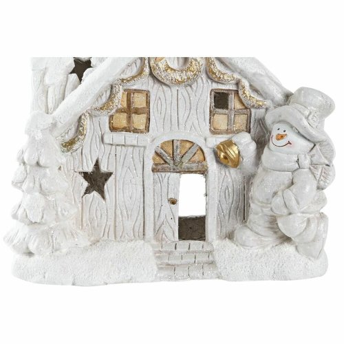 Julgranskula DKD Home Decor Hus Snfall Magnesium (38 x 21 x 45