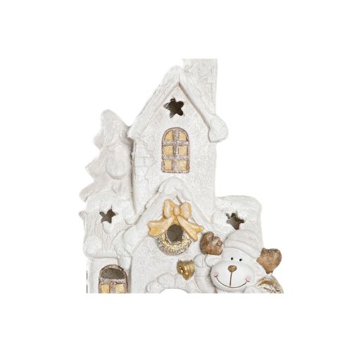 Julgranskula DKD Home Decor Hus Snfall Magnesium (38 x 21 x 45