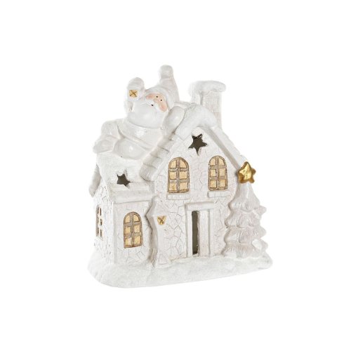 Julgranskula DKD Home Decor Hus Snfall Magnesium (38 x 21 x 45