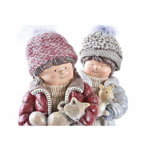 Julgranskula DKD Home Decor Polyester Harts Pojkar (15 x 12 x 35