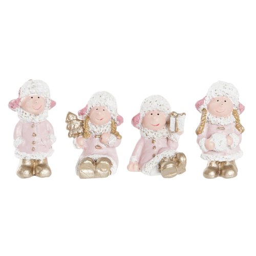 Julgranskula DKD Home Decor Harts ngel (3,5 x 2,5 x 4 cm) (4 an