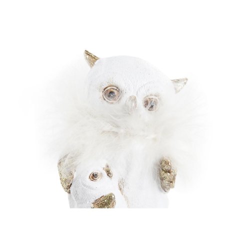 Julgranskula DKD Home Decor Uggla Harts (7,5 x 7 x 10 cm) (2 ant