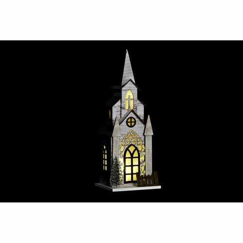 Julgranskula DKD Home Decor Kyrka MDF (12,5 x 11 x 33 cm) (2 ant