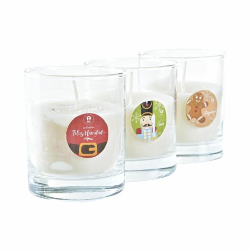 Ljus DKD Home Decor Jul Tomte Ntknppare (8 x 8 x 9 cm) (3 anta