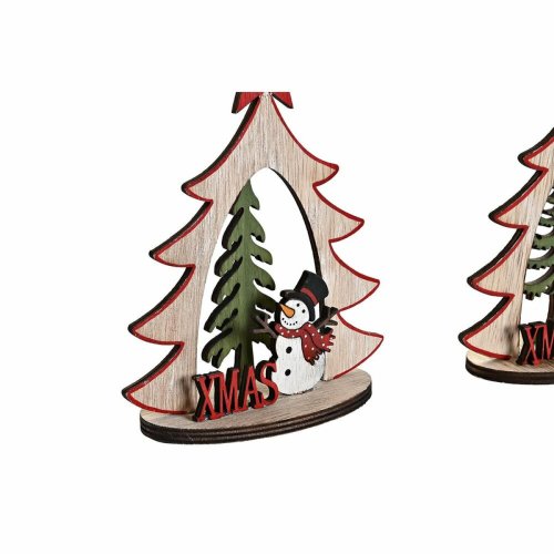 Julgranskula DKD Home Decor Tr (2 antal) (14 x 6 x 18 cm)