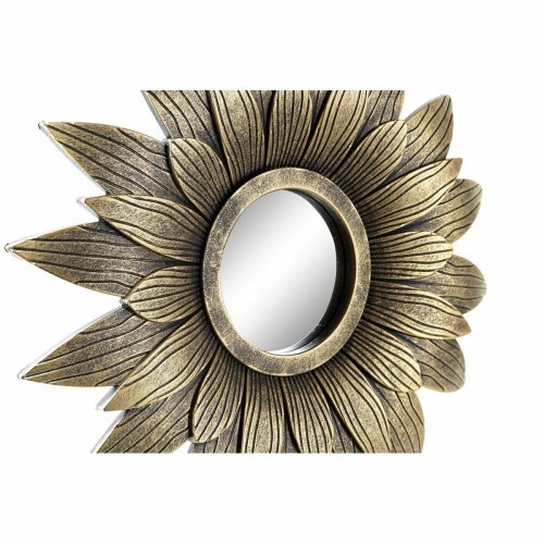 Spegelspel DKD Home Decor Glas Gyllene PP 2 antal (35 x 2 x 35 c