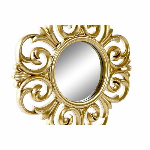 Spegelspel DKD Home Decor Glas Gyllene Vit PP 2 antal Modern Avs