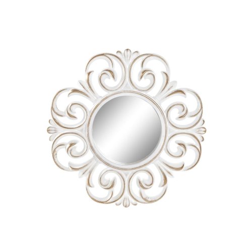 Spegelspel DKD Home Decor Glas Gyllene Vit PP 2 antal Modern Avs