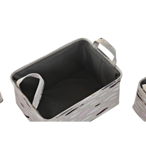 Korg - set DKD Home Decor Brun Gr Orange 40 x 30 x 20 cm (3 ant