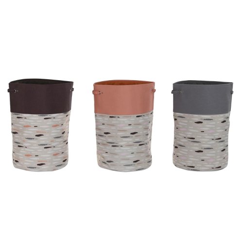 Tvttkorg DKD Home Decor Gr Orange 40 x 40 x 60 cm (3 antal)