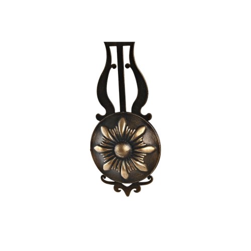 Vggklocka DKD Home Decor Svart Gyllene Glas Jrn Pendyl 27 x 7,