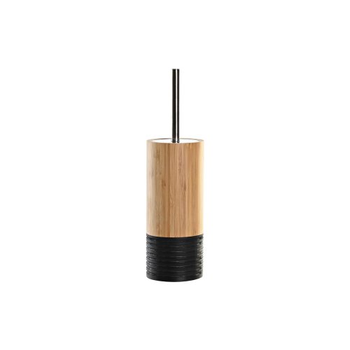 Toalettborste DKD Home Decor Svart Naturell Bambu 10 x 10 x 36,8
