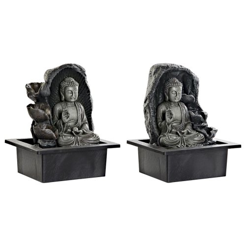Trdgrdsfontn DKD Home Decor 21 x 17,5 x 25 cm Buddha Harts Or