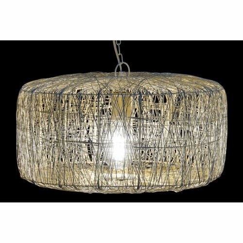 Taklampa DKD Home Decor Silvrig Metall 50 W 46 x 46 x 23 cm