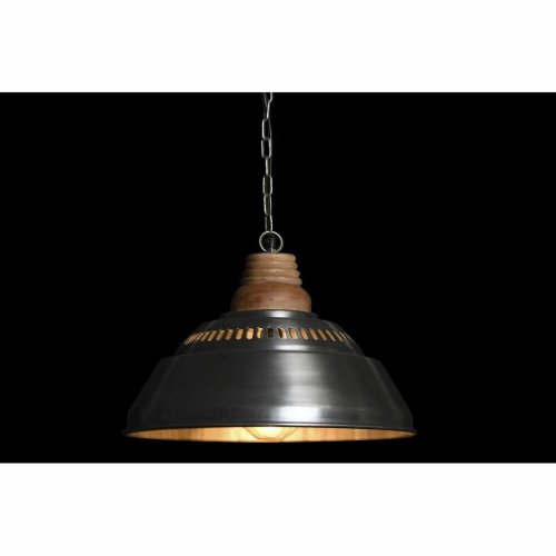 Taklampa DKD Home Decor Silvrig Brun J�rn Mangotr� 50 W (43 x 43
