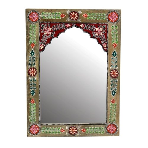 Vggspegel DKD Home Decor Multicolour Blommig 41 x 2 x 56 cm