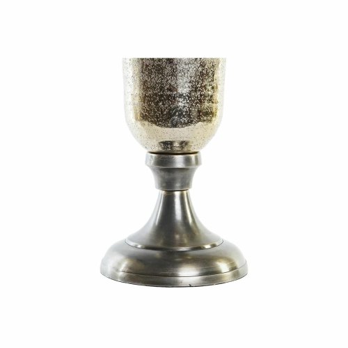 Vas DKD Home Decor 20 x 20 x 51 cm Silvrig Gyllene Aluminium Mod