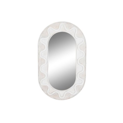 Vggspegel DKD Home Decor Vit