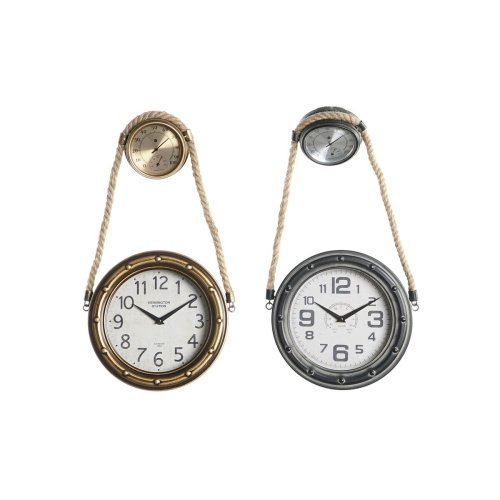 Vggklocka DKD Home Decor 28,5 x 8 x 50 cm Glas Jrn Vintage (2