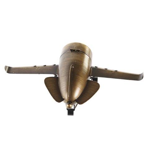 bordsklocka DKD Home Decor Gyllene Silvrig Flygplan (2 antal)