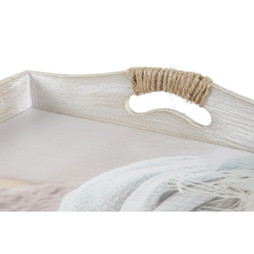 Upps�ttning med Brickor DKD Home Decor Beige 40 x 30 x 6 cm Tr�