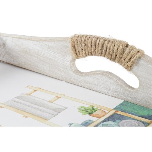 Uppsttning med Brickor DKD Home Decor 40 x 30 x 6 cm Tr MDF (2