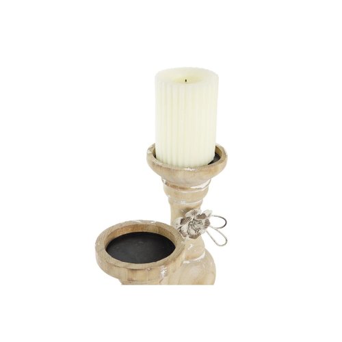 Ljusstakar DKD Home Decor Tr (9,5 x 9,5 x 28 cm) (2 Delar)