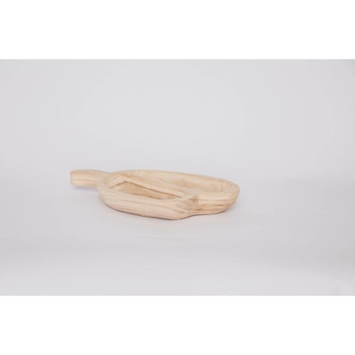 Snacksbricka DKD Home Decor Ljusbrun Naturell Tropiskt 38 x 21 x