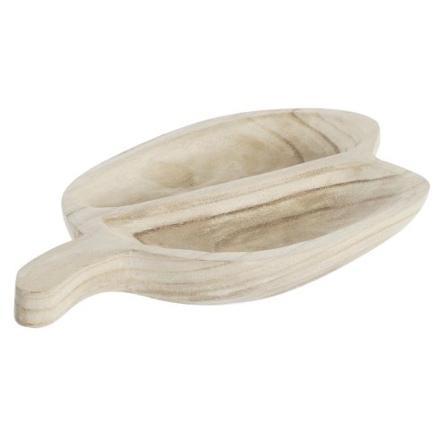 Snacksbricka DKD Home Decor Ljusbrun Naturell Tropiskt 38 x 21 x