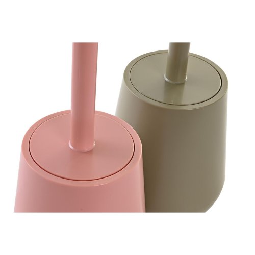 Toalettborste DKD Home Decor Grn Rosa polystyren 12 x 12 x 34,5