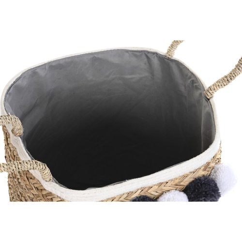 Korg - set DKD Home Decor Naturliga fibrer Tofs 40 x 40 x 35 cm