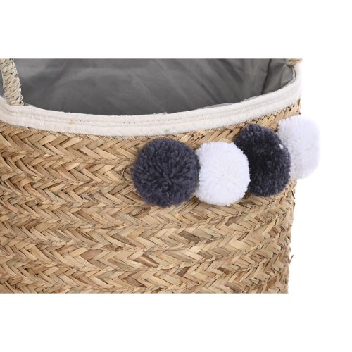 Korg - set DKD Home Decor Naturliga fibrer Tofs 40 x 40 x 35 cm