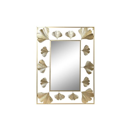 Vggspegel DKD Home Decor Gyllene Lv av en vxt 71 x 1 x 97 cm