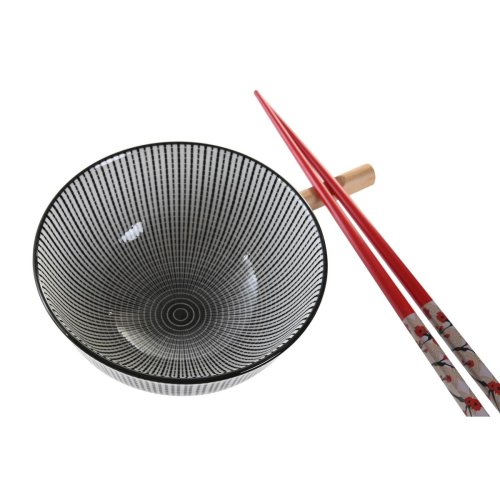 Sushiset DKD Home Decor 30 x 21 x 7 cm Svart Stengods Orientalis