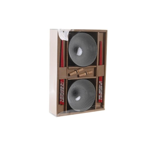 Sushiset DKD Home Decor 30 x 21 x 7 cm Svart Stengods Orientalis