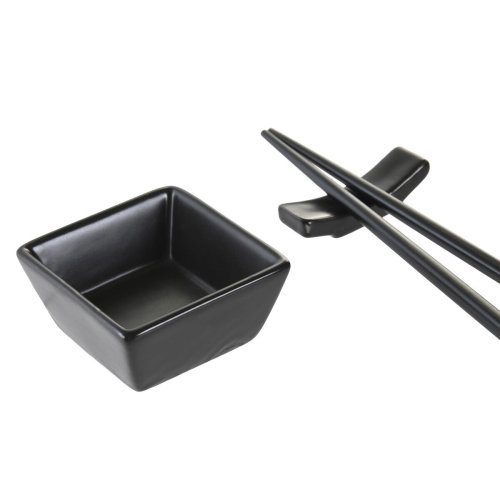 Sushiset DKD Home Decor Naturell Svart Bambu Stengods Orientalis