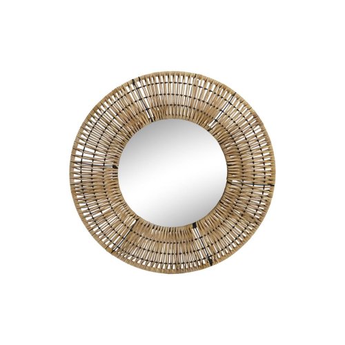 Vggspegel DKD Home Decor Brun Naturell Urban 60 x 6 x 60 cm